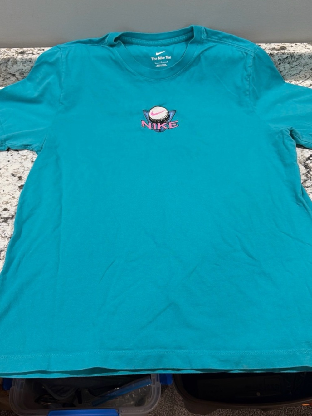 Nike Turquoise Center Logo Crew Tee